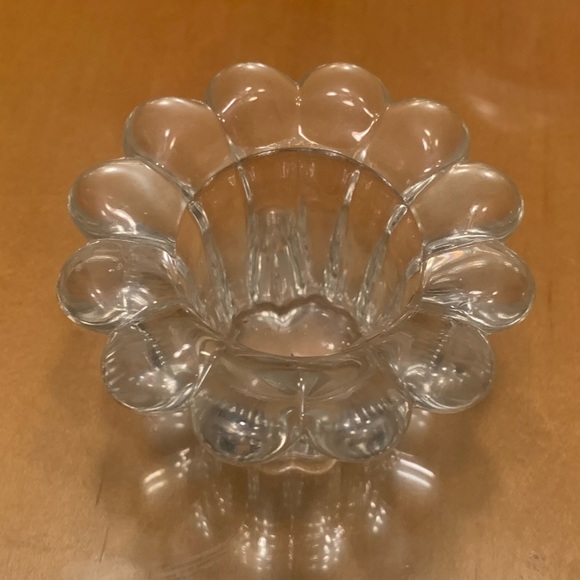 Indonesian Glass Floral Taper Candle Holder - Picture 2 of 4